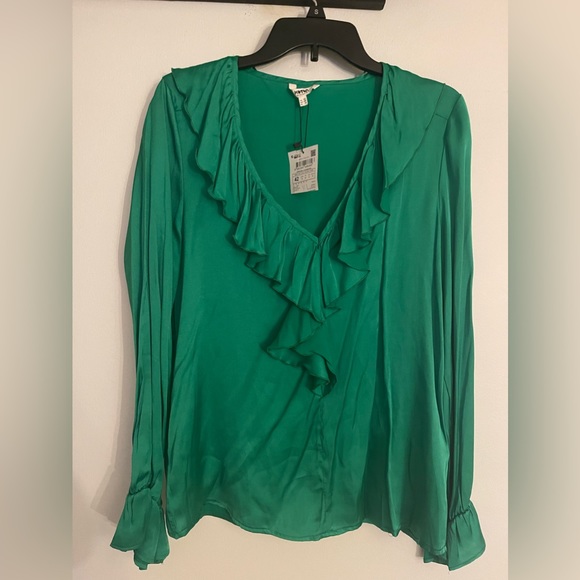 Koton Tops - Emily in Paris Green Ruffle Blouse